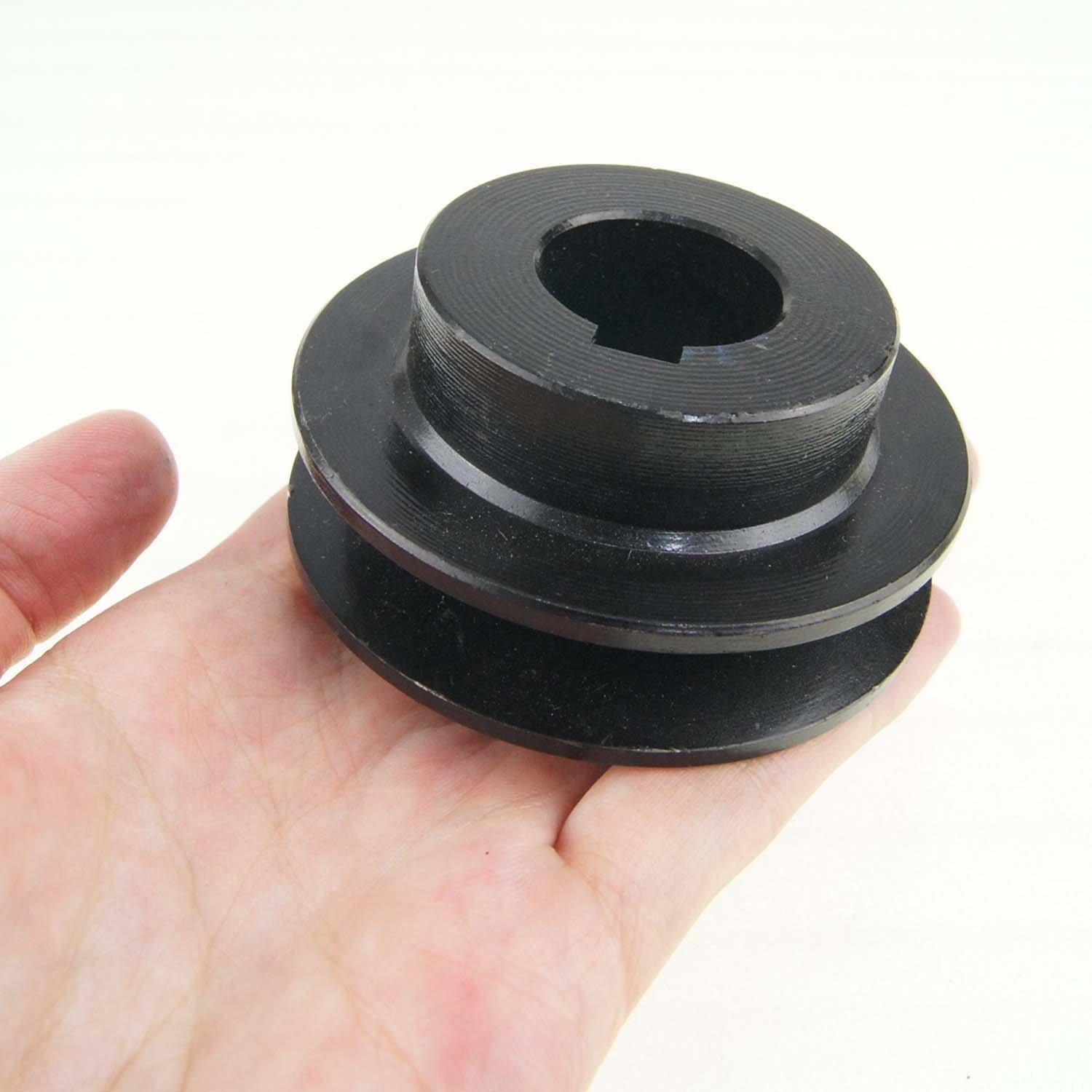 KATSU Tools 99035502 Air Compressor Electric Motor Belt Wheel Pulley Single Groove 70X1A, Black - Image 5