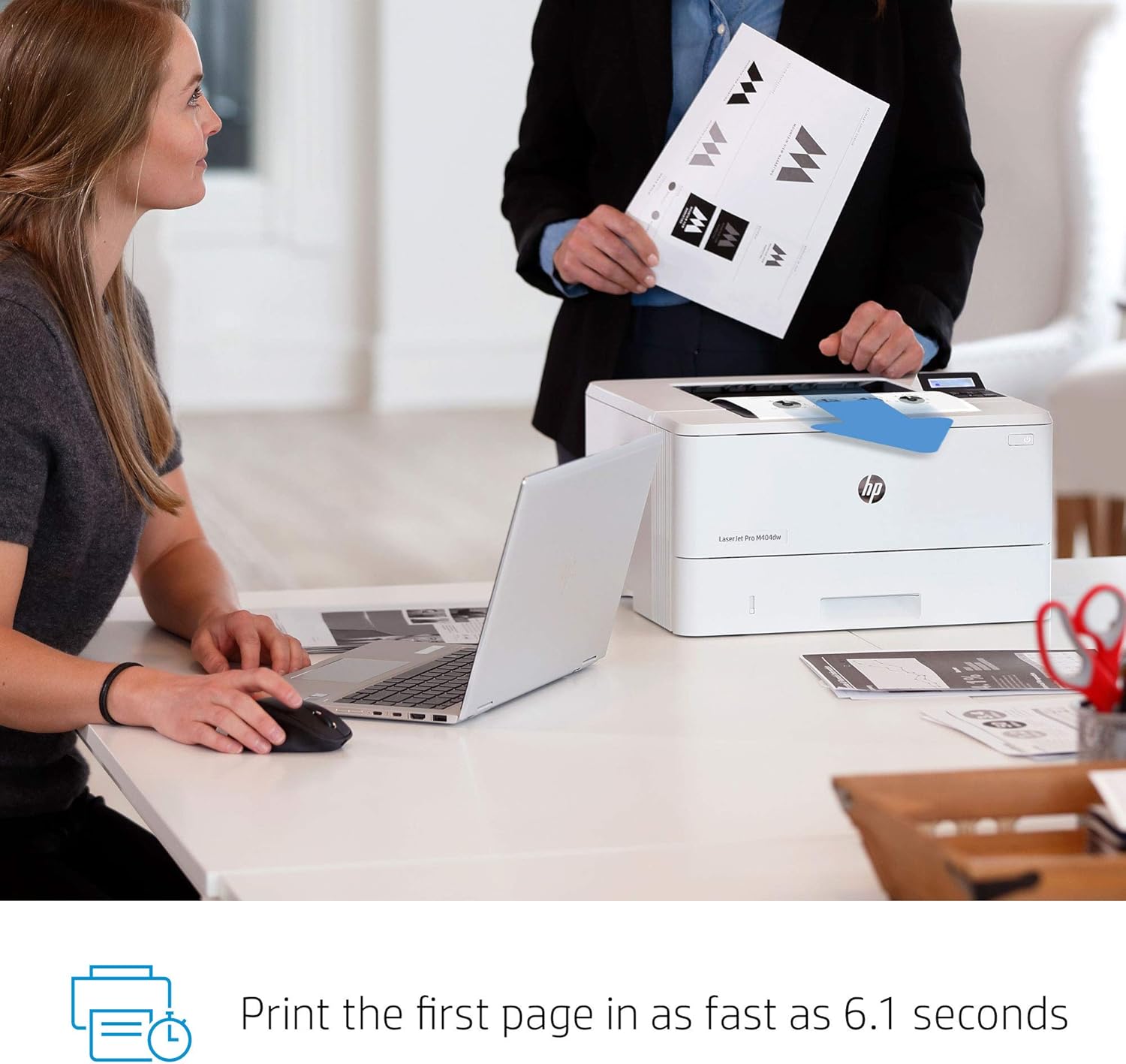 HP LaserJet Pro M404dw Monochrome Wireless Laser Printer with Double-Sided Printing, Works with Alexa (W1A56A): Electronics