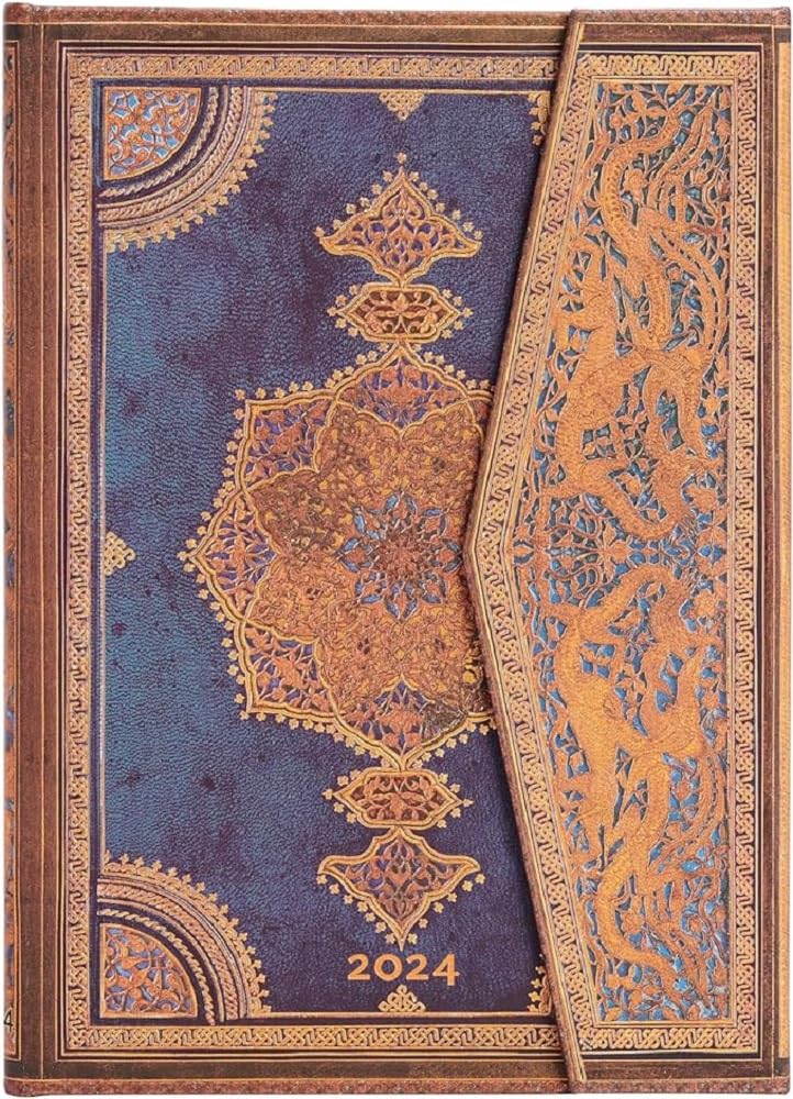 Paperblanks 12-Month Calendar 2024 Safavid Indigo Verso Midi (130 × 180 mm) — image 1