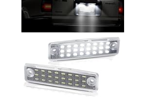 D-Lumina LED License Plate Light Tag Lamp Assembly Compatible with Toyo-ta 4Runner 1996-2024 ＆ Sequoia 2008-2022, Powered by 24-SMD 6000K White License Plate Lamp, Pack of 2