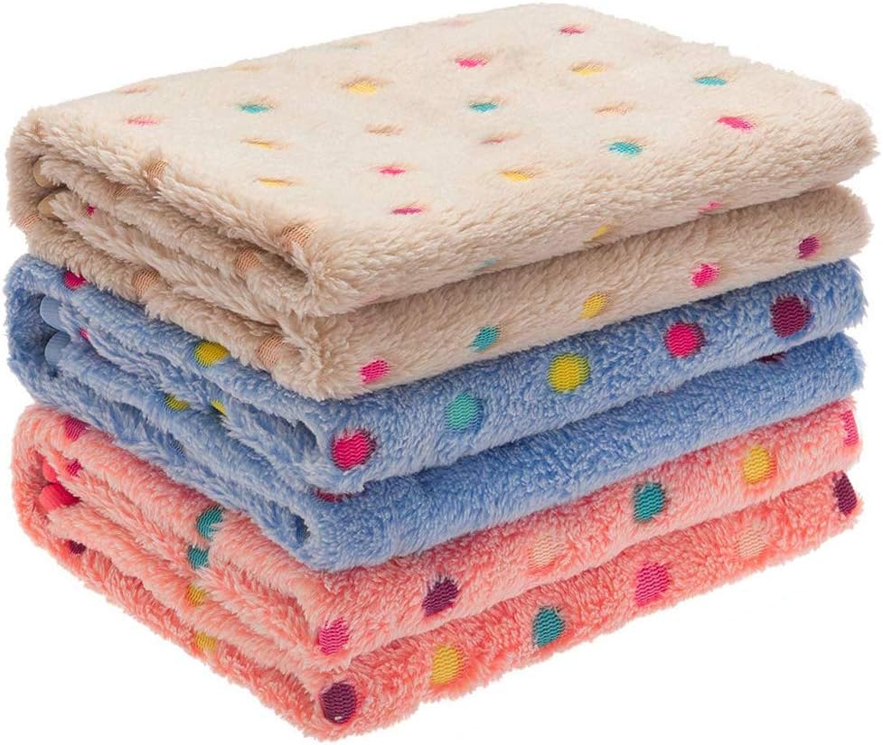 SCIROKKO Fleece Soft Dog Blanket - Warm Coral Velvet Best Cute Crate Bed Couch Cover Blankets- for Dogs and Cats: Home & Kitchen