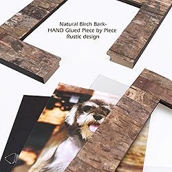 Eosglac Rustic 4x6 Wooden Picture Frame, Handmade