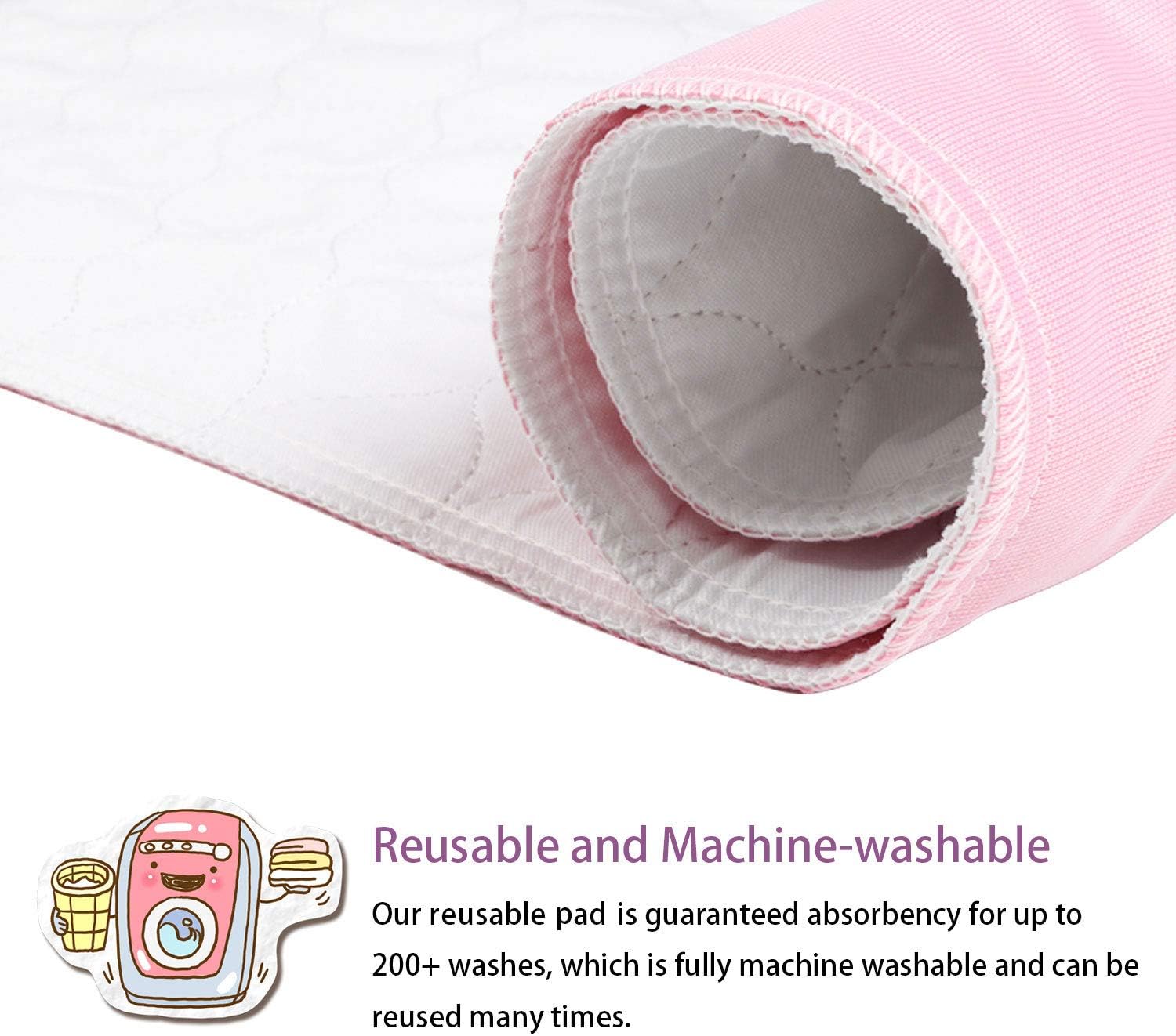 PREMIUM CARE Washable and Reusable Incontinence Underpads 34"x36" Incontinence Bed Pads Non-Slip Mattress Protector for Adults, Kids and Pets: Health & Personal Care