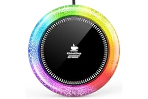 KitchekShop Coffee Mug Warmer with 7 Color Lights - Fastest Heating & Highest Temperature, Auto On/Off Gravity-Induction Coffee Cup Warmer for Desk, Smart Electric Beverage Warmer for Coffee, Tea