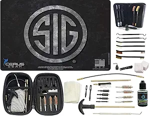 EDOG SIG Logo (Exploded View) PPistol Cleaning Mat &amp; Range Warrior Handgun Cleaning Kit &amp; E.D.O.G. Tac Pak Cleaning Essentials