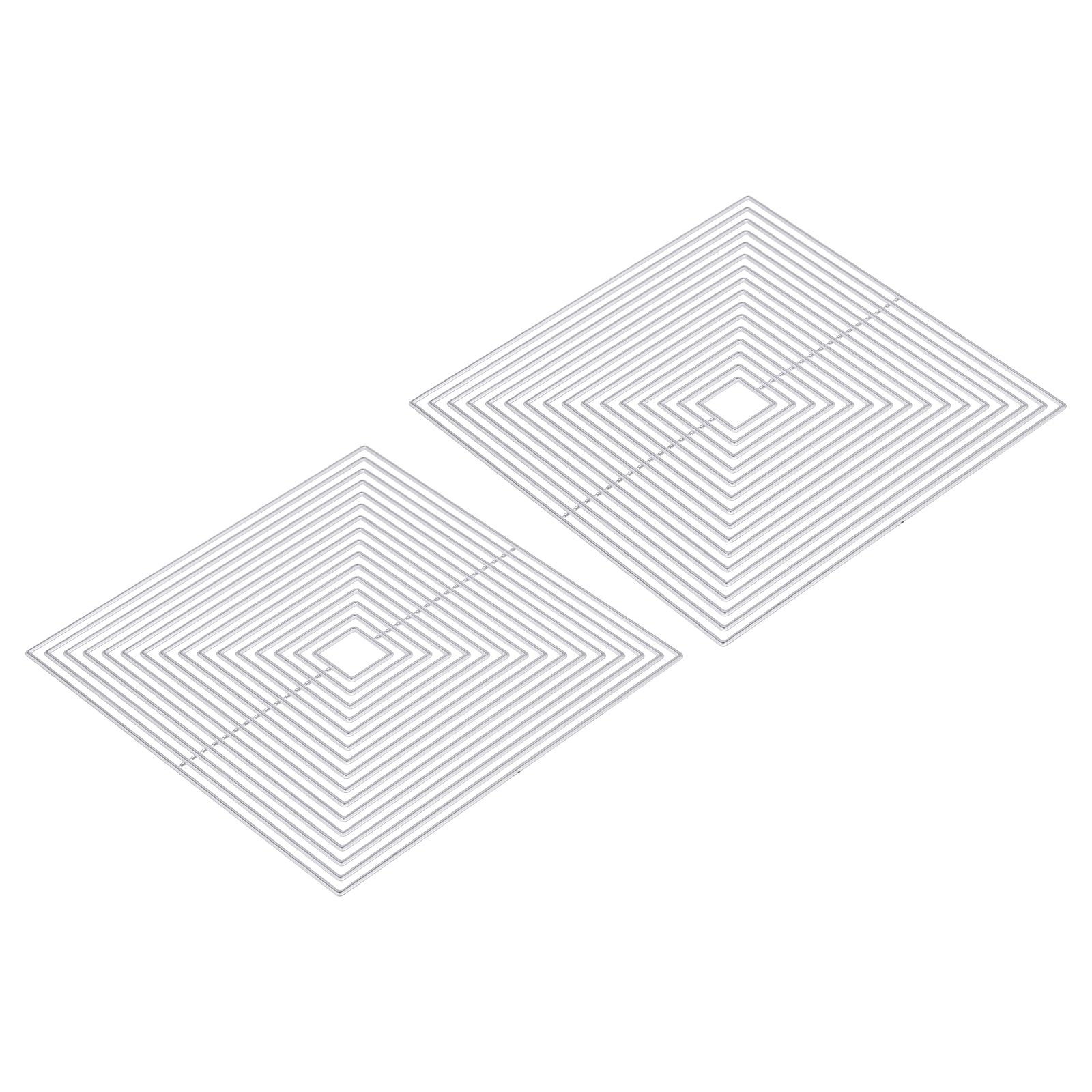 PATIKIL Square Die Cuts Shapes 2 Pcs Metal Stencils Background Dies Clearance Scrapbooking Die-Cuts for Paper Crafting, Card Making, Scrapbooking and Embossing, 4.4"