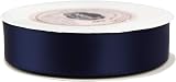 VATIN 22mm Double Faced Polyester Satin Ribbon Deep Navy 23m Spool view 4