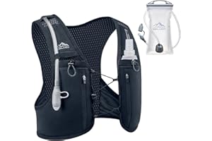 Zelvot Running Vest for Women Men, USA Original Patent, Lightweight Adjustable Running Hydration Vest with 2L Water Bladder, Reflective Hydration Backpack for Marathon Hiking