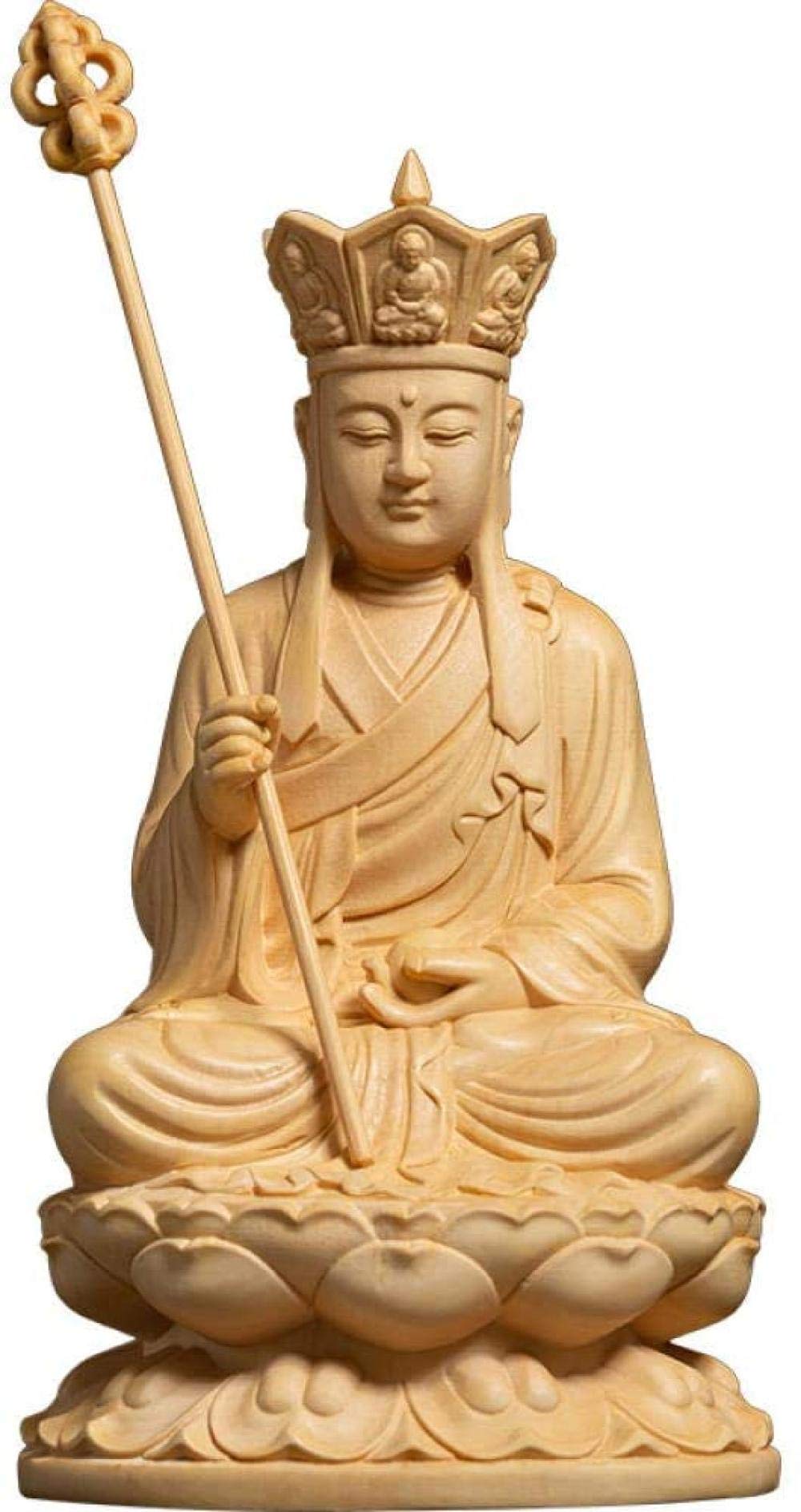 GenericBrands Sculpture Decoration Jizo Bodhisattva Sculpture Statue Wooden Sculpture Jizo Bodhisatt