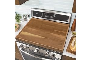 YUHFERA Stove Cover Board for Gas Stovetop - Noodle Board Electric Stove Cover for RV Stove Top, Extra Countertop Space for Kitchen Stovetop (Wood)