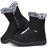 SHIBEVER Women's Snow Boots Winter: Waterproof Fur Lined Anti-Slip Ankle Booties Outdoor Comfortable Warm Women Snow Boot
