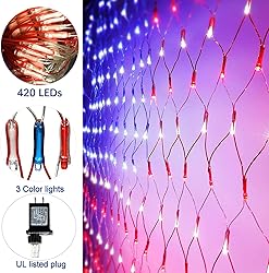 Qulist 4th of July Decorations, 420 LED 24V Plug in