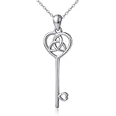Yearace Witches Knot Necklace 925 Sterling Silver Good Luck Irish Celtic Knot Pendant Necklace for Women Witchy Jewelry Gift