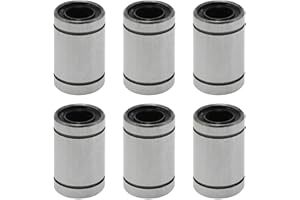 fengxiaomin LM8UU Linear Ball Bearings 8mmx15mmx24mm CNC Linear Motion Ball Bearing Bushings Double Side Rubber Seal for CNC, 3D Printer（6PCS）