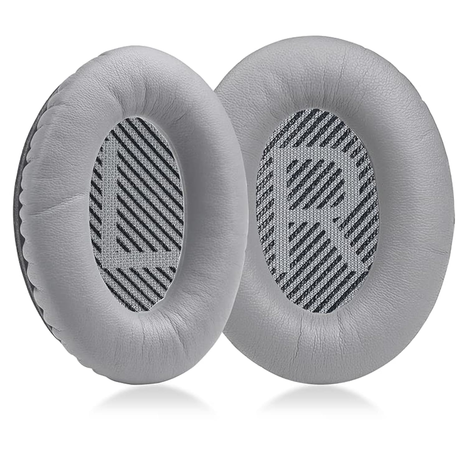 Sinowo Replacement Earpads Compatible for Bose QuietComfort 35 (QC35) & Quiet Comfort 35 II (QC35 ii) Headphones,Ear Pads Cushions with Noise Isolation Memory Foam,Soft Protein Leather(Silver)