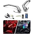 Chelhead X3 Led Fang Lights, RGB APP Remote Controlled, Turning Light Chasing Color Front Signature Light Assembly Compatible with Can Am Maverick X3 XDS XRS Max Turbo R