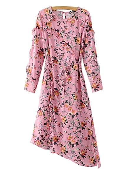 vestito rosa lungo elegante