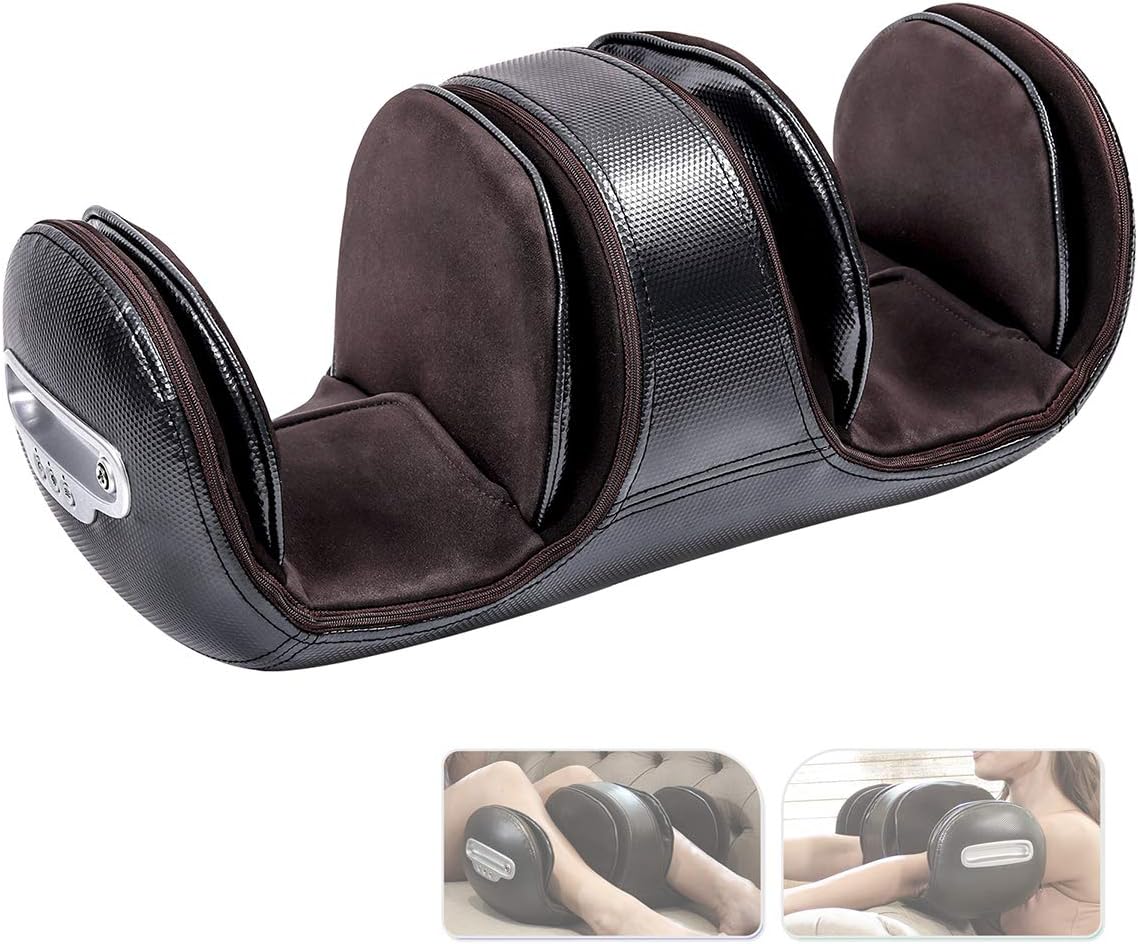 VANI Knee Massager with Heat and Vibration，Foot Massager with Electric Heating Pad Air Compression for Joint Pain Relief Therapy，Ideal Gift for Parents and Families