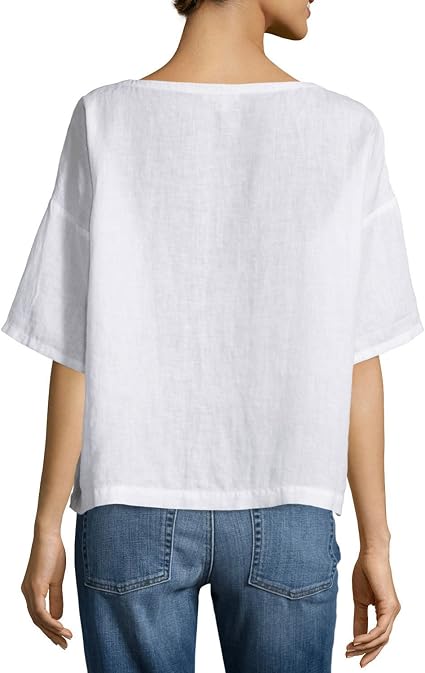 eileen fisher handkerchief linen top