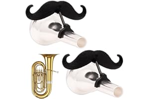 Brasstache Tuba-Stache XL (2-pack) - Clip-on Mustache for Tuba or Sousaphone Players (2-Pack, Tuba or Sousaphone XL)