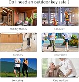 Trintion 10-Digit Combination Key Lock Box Outdoor Waterproof Wall Mounted Safe view 3