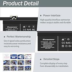 Runpower A1534 Battery, A1705 A1527 Replacement