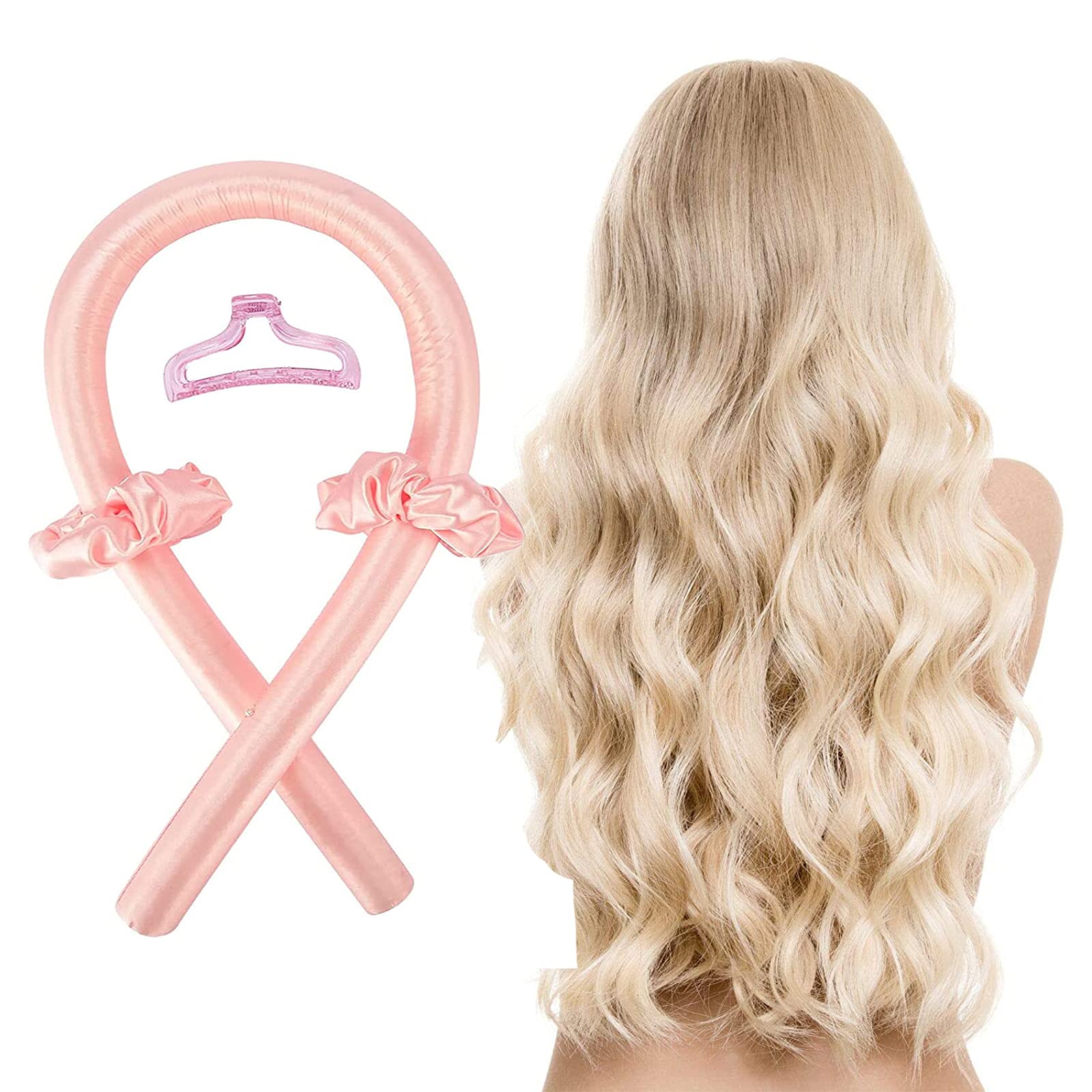 Heatless Curlers Headband, Silk Heatless Hair Roller, Heatless Hair Roller, Heatless Curling Rod,Heatless Curl Hair Ribbon to Get Beautiful Curls No Need to Heat Your Hair
