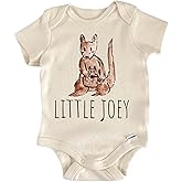 NOFO VIBES Little Joey Joseph Joe Kangaroo Baby Bodysuit – Funny Infant Outfit, Unisex Cotton Baby Clothes, Soft Short Sleeve