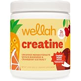 Wellah Creatine for Women (Tropical Punch) 50 Servings, 3g Per Serving | Creatine Monohydrate with Dandelion &amp; Cranberry Extract