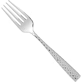 Fortessa Lucca Faceted 18/10 Stainless Steel Flatware Serving Fork, 9-Inch