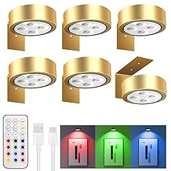 maylit 6 Pack RGBW Picture Lights for