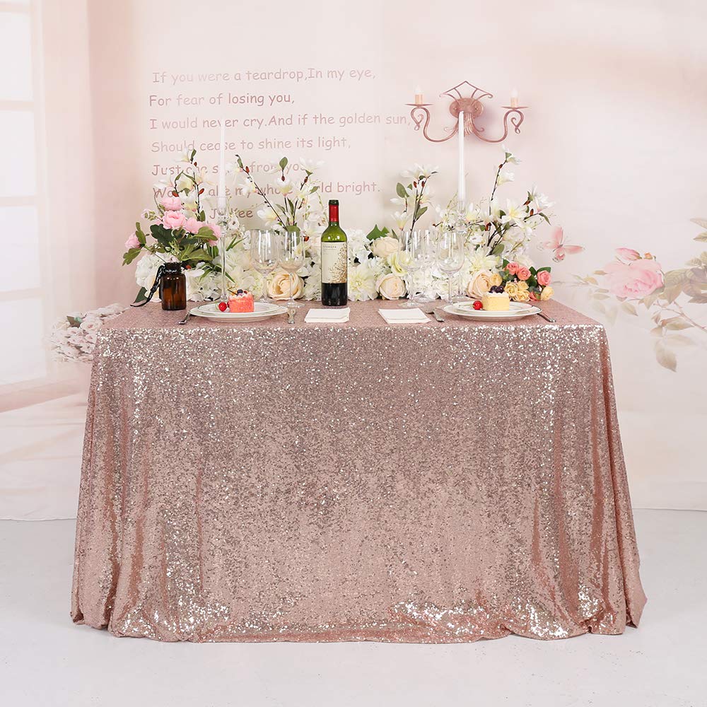 Best rose gold polka dot table cloth