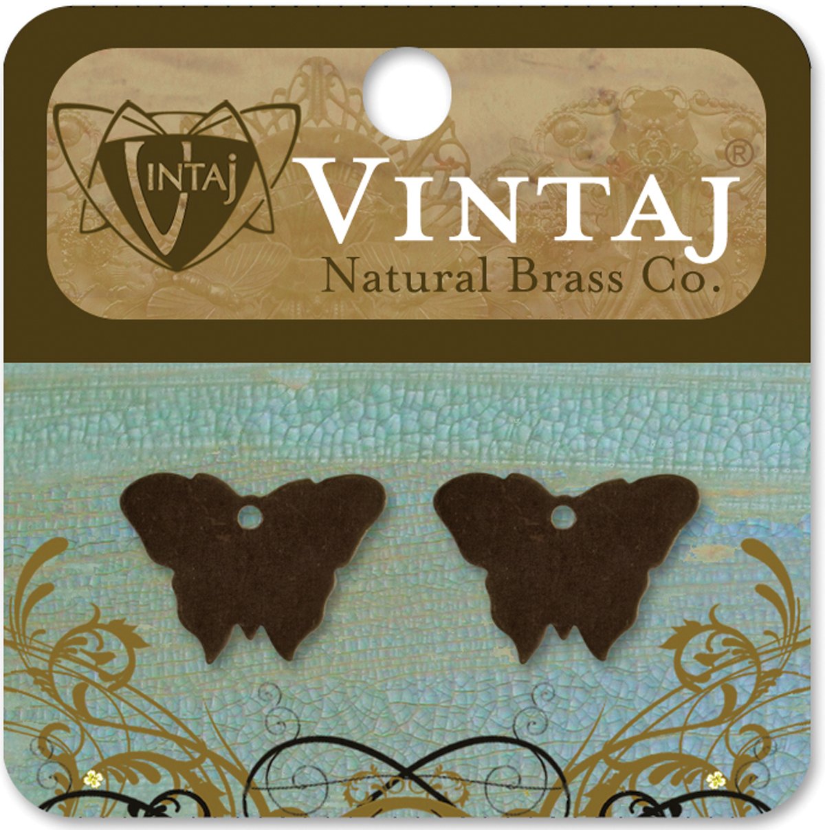 Bitsy Butterfly 19x14mm Vintaj Metal Accents 2/Pkg Vintaj P0511R
