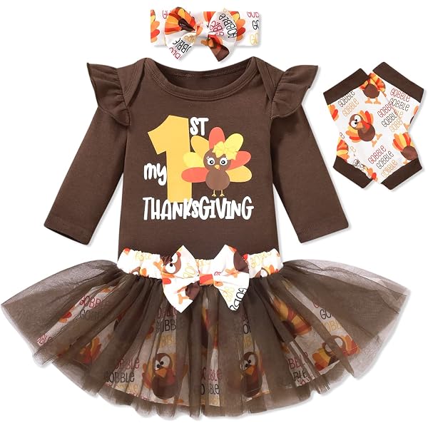 YINGISFITM Kleinkind Mädchen Thanksgiving Overall – Truthahn-Druck, Gr. 70-150 (0-7 Jahre)