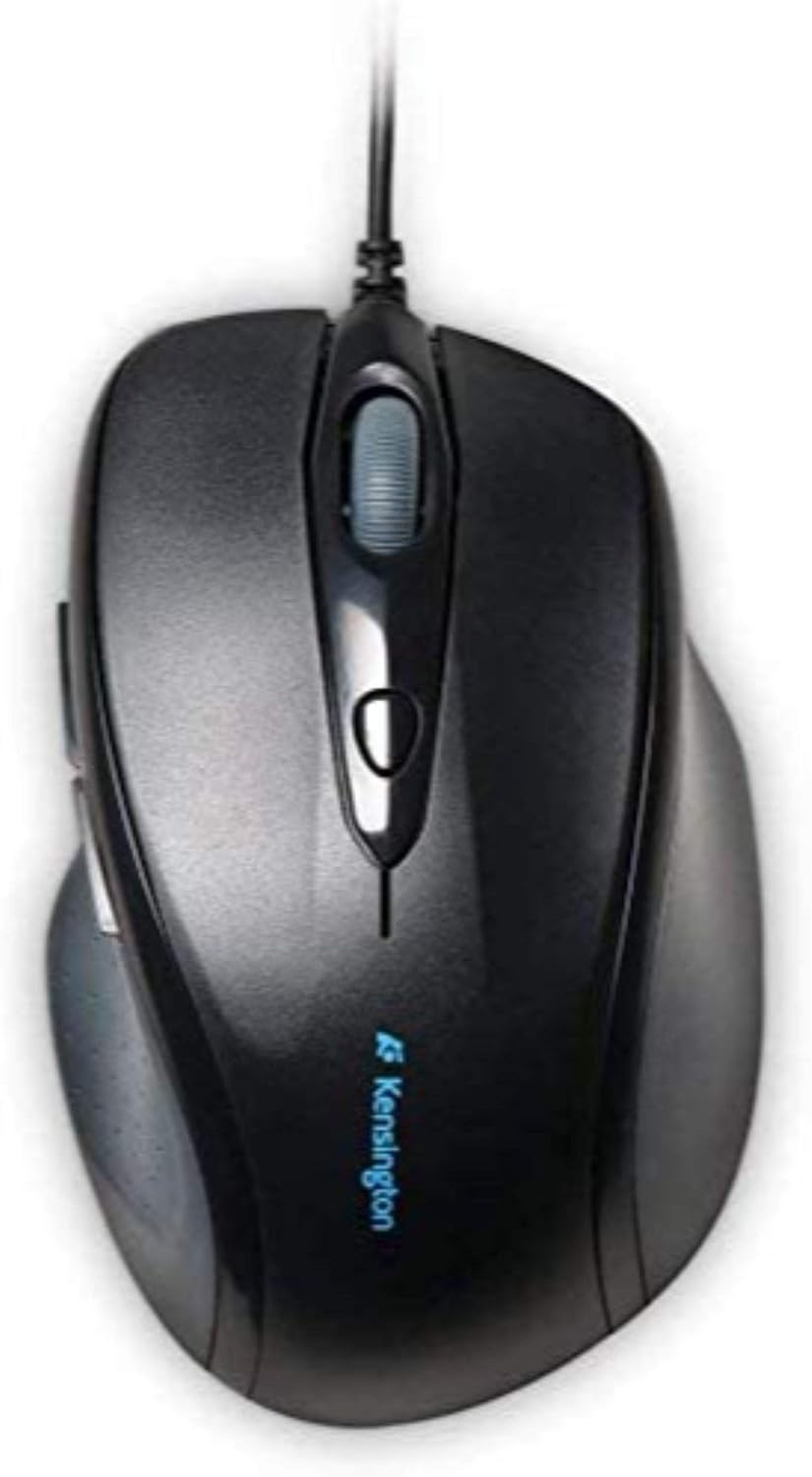 Kensington Wired Mouse - Pro Fit Full-Size Mouse; 5-Button Optical Wired Mouse with Ergonomic, Right-Handed Shape and Plug & Play Connection - Certified to Work with Chromebook (K77500WW) , Black - Image 4