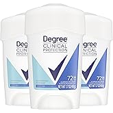 Degree Clinical Protection Antiperspirant Deodorant for Women 3 Pack 72-Hour Sweat & Odor Protection Shower Clean 1.7 oz