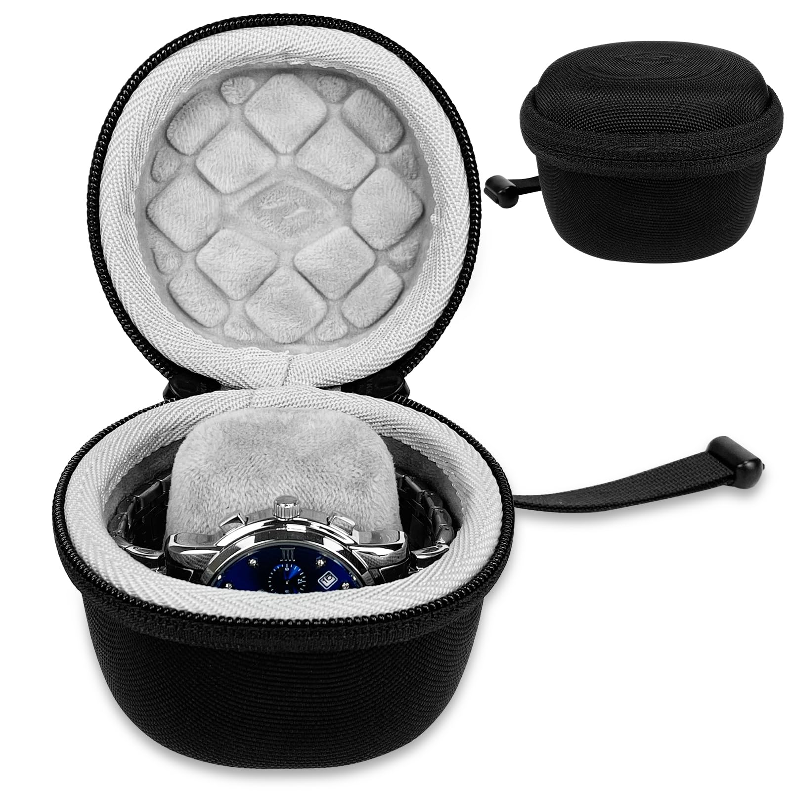 Tiswell Hard Watch Case Travel for Rolex, Single Smart Watches Case for Men and Women, Portable Storage Box for Sports, Business Trips and Travel, Hard EVA Protective Case Waterproof, Black