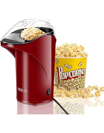 PREUP Máquina de Palomitas de Maíz, Palomitero Casero Portatil, 1.76 oz, 1000W,