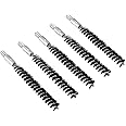BOOSTEADY 5 Pcs Nylon Bristle Bore Gun Cleaning Brush for Pistol, 50 Professional Square Patches, .260/6.5MM, .17, .22, .357/9MM, .40, .45, .30 Caliber