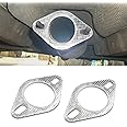 Lecctso 2PCS Car Exhaust Gasket, Ultra Seal 2-Bolt 3-Inch Exhaust Flange Gasket, Reinforced High Temperature Gasket, Car Accessories Exhaust Manifold Gasket Replacement Used for Exhaust Turbo
