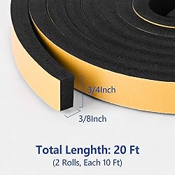 Self Adhesive Foam Tape Weatherstrip 3/4in x 3/8in