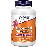 NOW Supplements, Liposomal Vitamin C, Immune & Collagen Support, 120 Veg Capsules