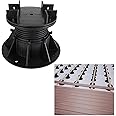 Muzata 8Pack Raising from 3.3'' to 4.7'' Adjustable Joist Pedestal Paver Flooring Deck Supports Bilateral Keel Deck Support Base M031