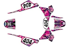 Kalair GFX Graphics Kit for Yamaha PW 50 (All Years) SHATTER Series Pink 09 Mil - Dirt pit bike motorcycle stickers, dirtbike
