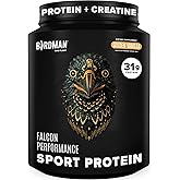BIRDMAN Falcon Performance Vegan Protein Powder, 31g Protein, 5g Creatine, 5g BCAA, Probiotics, Electrolytes, Pre Workout, Low Carb, Sugar Free & Dairy Free, Plant Based Vanilla Protein -19 Servings