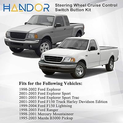 Buy Handor Steering Wheel Mounted Cruise Control Switch Compatible With Ford F 150 Ranger Explorer Sport Trac 1998 05 Mercury Mountaineer 1998 01 Mazda 000 1998 03 Replacement 901 399 F87z9c8bb Online In Indonesia B08q7ttz58