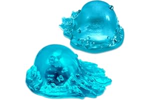 Deekin Dice Jail Gelatinous Cube Dice Prison Resin Cage Translucent Miniature Accessory for Table Game Party Gatherings Gifts(Blue)