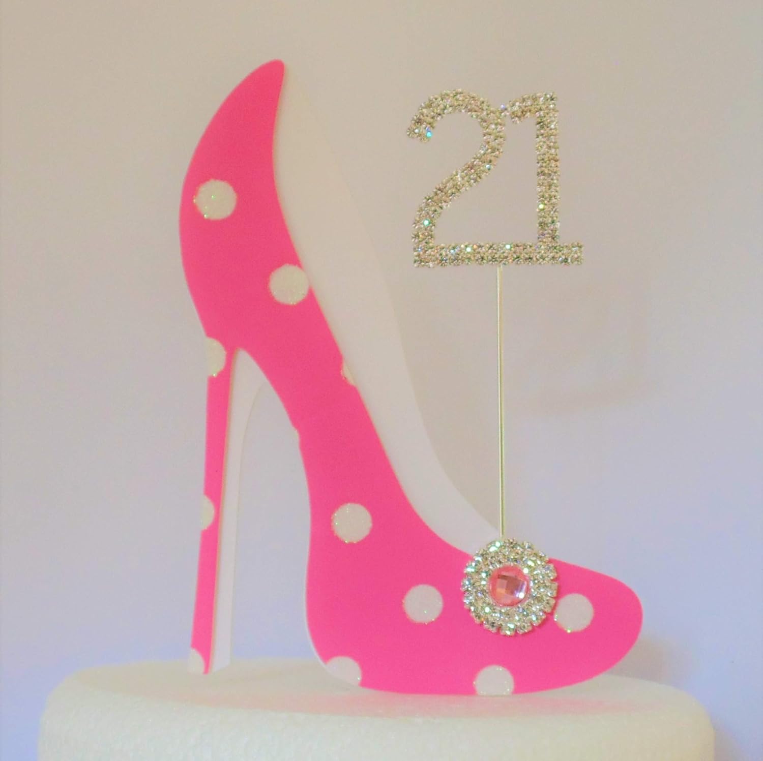 21st Birthday Cake Decoration Shoe With Diamante Number Non