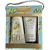 Crabtree & Evelyn Lemon Citron Hand Therapy Cream and Hand Scrub Set, 3.5oz EACH