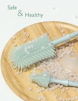 Momcozy Innovative Baby Bottle Brush Set Press-to-Foam 2 Heads Silicon view 4